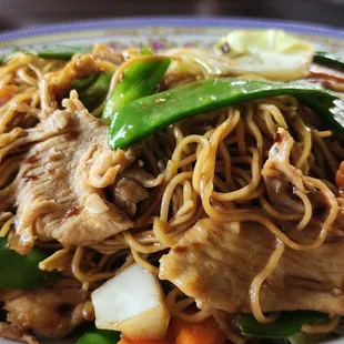 Close up of Chicken Lo Mein
