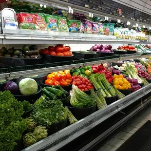 the produce section of a grocery store