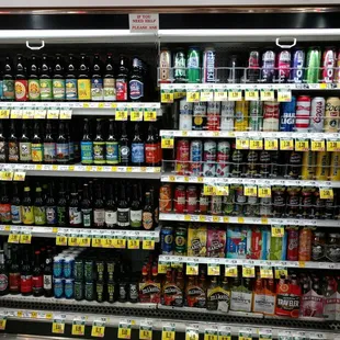 a large selection of beer