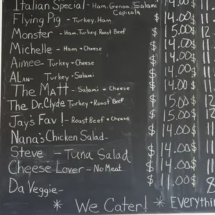 the menu