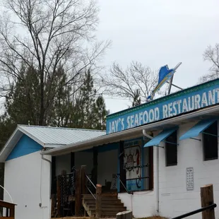 the front of the restaurant