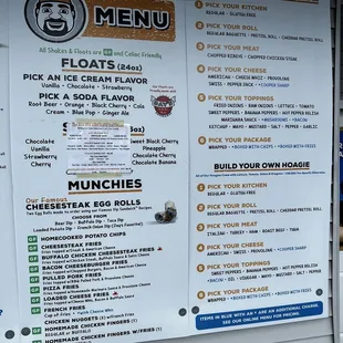 The menu, everything is clearly marked on what can be made gluten-free