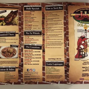 11/21/2021 - take out menu outside