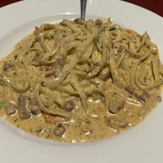 Crawfish Andouille Fettuccine