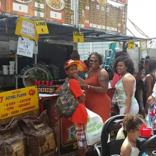 Folks determined to stand line forever but satisfaction at the end. Lol!