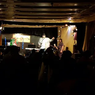 band playing on stage