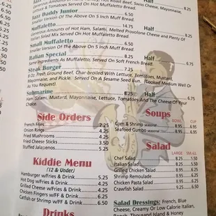 UPDATED MENU - Right Side 1/16/2019