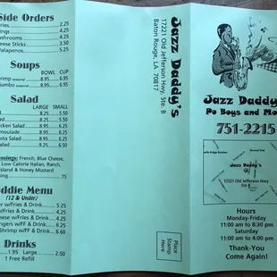 Updated Menu prices