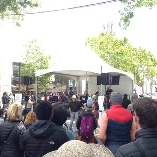 The main stage on Fourth Street.