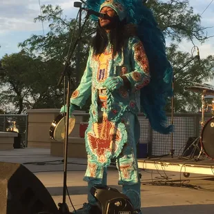 a man dressed in a costume