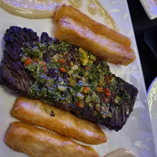 Churrasco steak with yuca