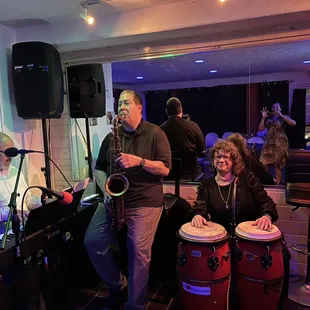 Jon Perez on keys, Eddie O Jr. on sax and Lisette Torres!