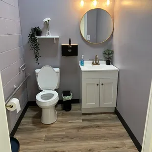 Dance floor area restroom