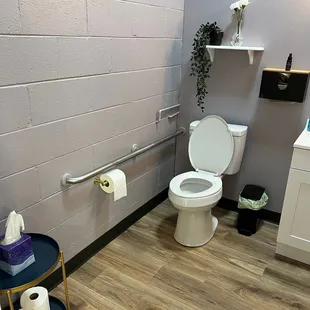 Dance floor area restroom