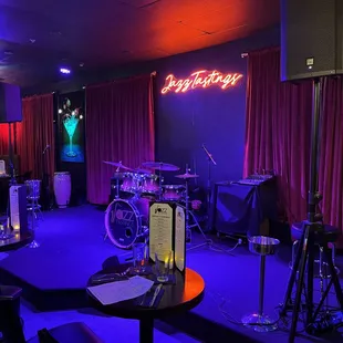 Stage for live jazz music