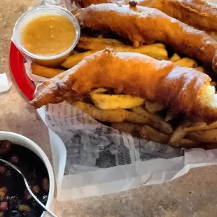 Fish and chips.