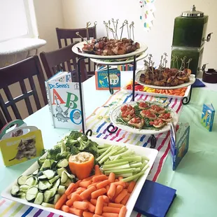 Appetizers are all set and ready to go.