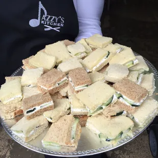 Cucumber and Lemony Cream Cheese Sandwiches