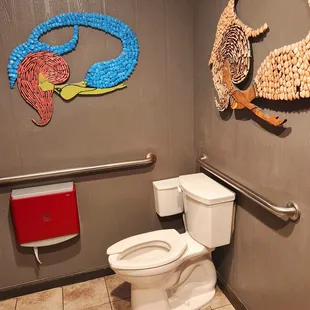 Clean and roomy restroom