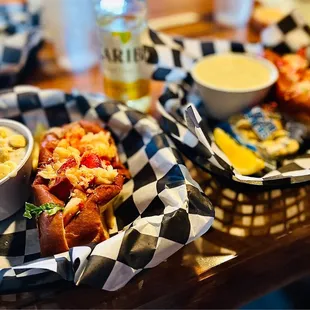Caribe Tropical Pineapple Cider &amp; two Lobster Rolls with Clam Chowder