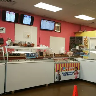 Interior. And yes, they take credit card here for a $.50 cent fee.