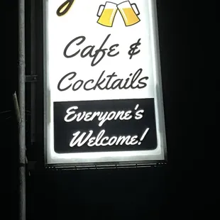 a neon sign
