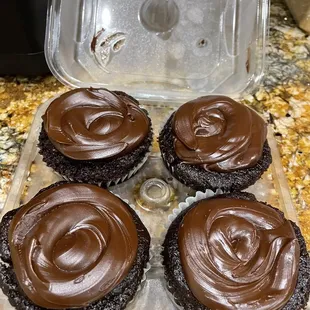 Chocolate olive oil cupcakes