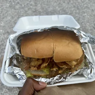 J Bee's Jerk Kingston Fish &amp; Shrimp on Coco Bread