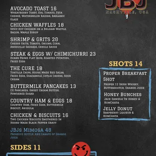 Brunch Menu as of 10/24