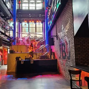 The band and dance floor