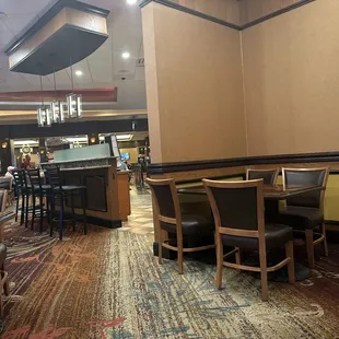 a view of the dining area