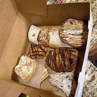 5 pasties + 5 strudels for $37  GIANT PASTRIES that we so freaking delicious. Flaky goodness, well balanced.