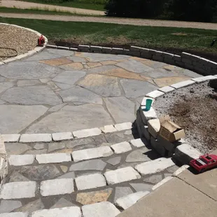Paver patio seating area in Hickman, NE.