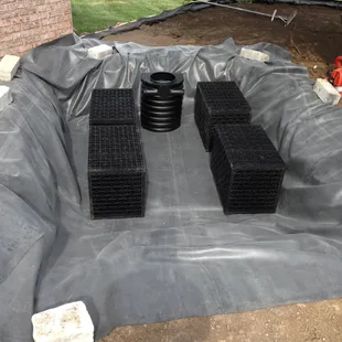 Water feature prep and installation, in Crete, NE.