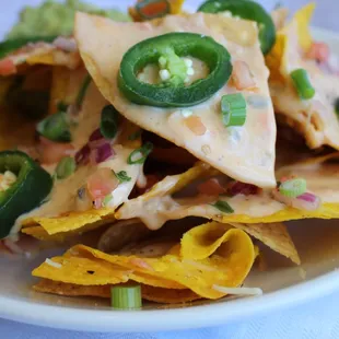 Nachos with homemade cheese sauce