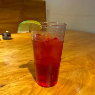 Cranberry with lime for dry January!