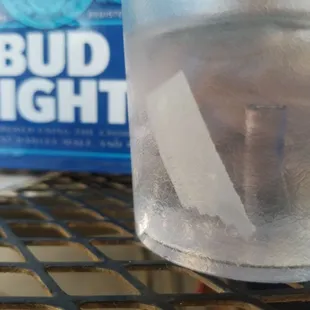 There was straw paper in my water glass and I didn&apos;t use a straw.....