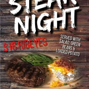 Thursdays steak night!