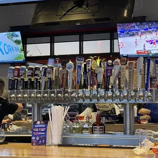 a man working behind the bar