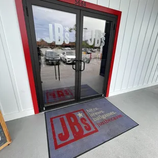 the entrance to the store