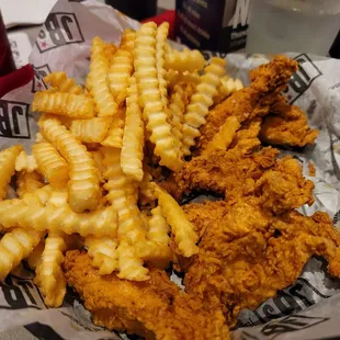 Chicken tenders and fries dinner
