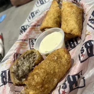 Cheesesteak Egg Rolls these were good