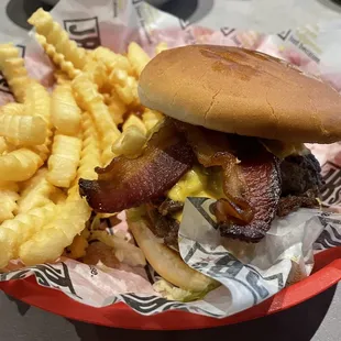 All american bacon smash burger