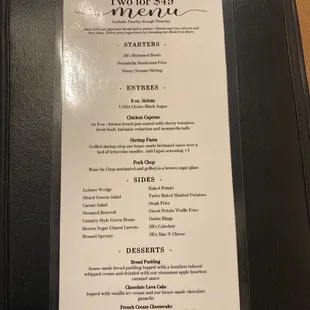 Special menu
