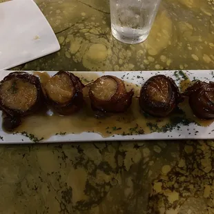 Brown sugar bacon wrapped scallops
