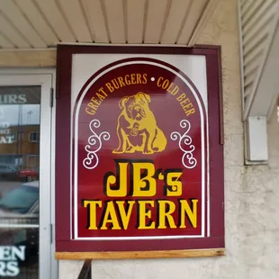 a sign for the restaurant