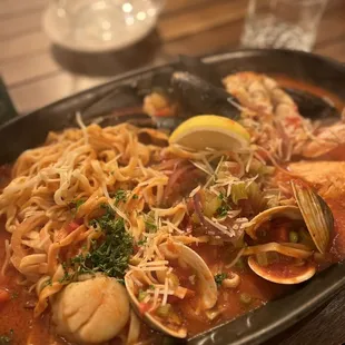 Cioppino with pasta