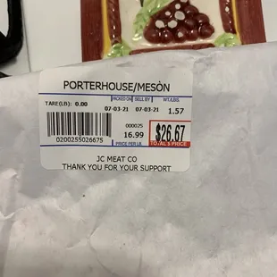 1.25" Porterhouse Steak