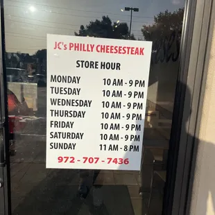 Store Hours
