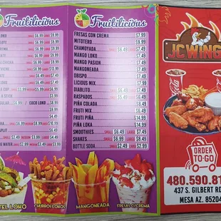 Menu part 2 as of 10/5/21